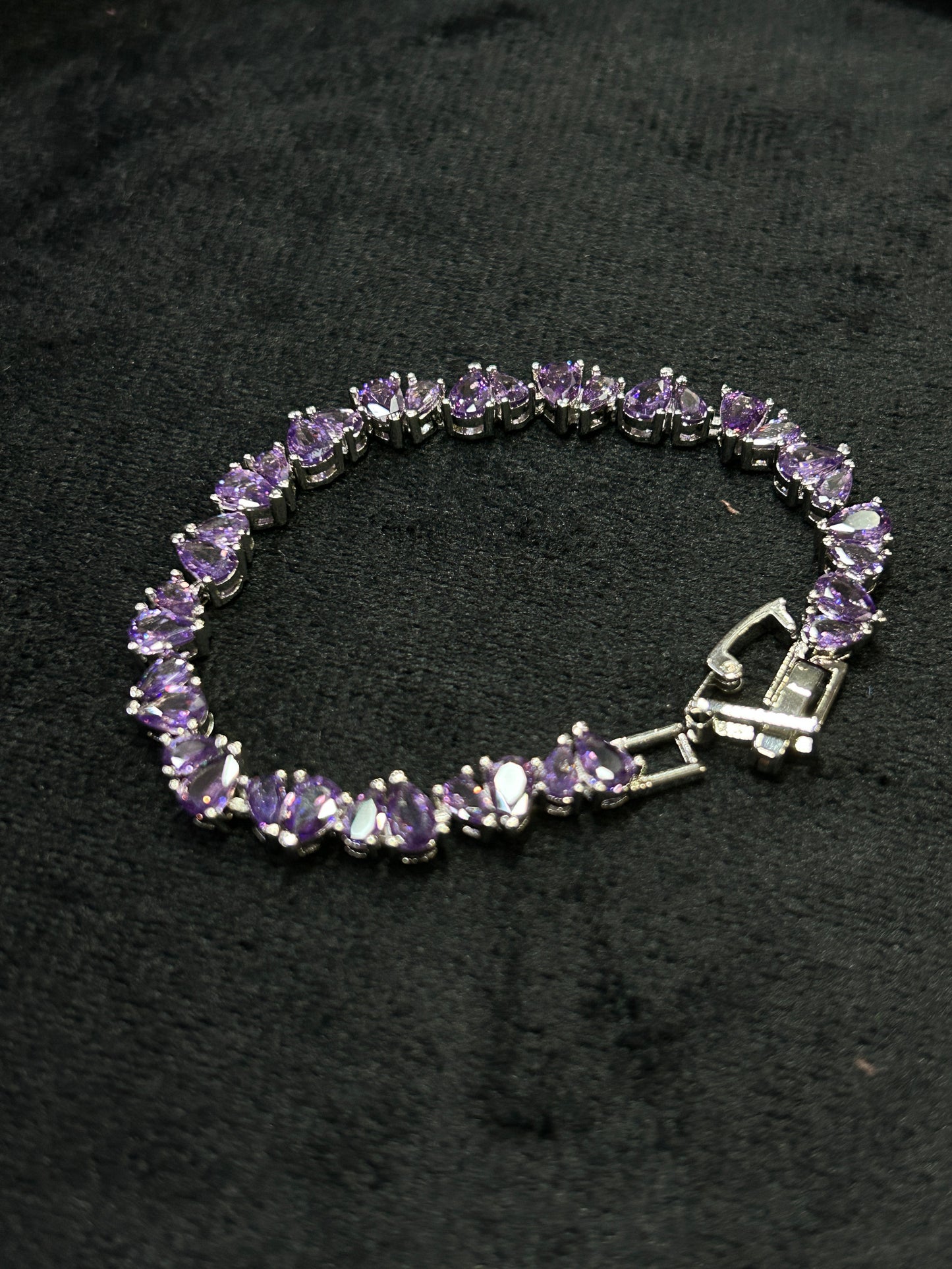 Purple Toi et Moi Tennis Bracelet