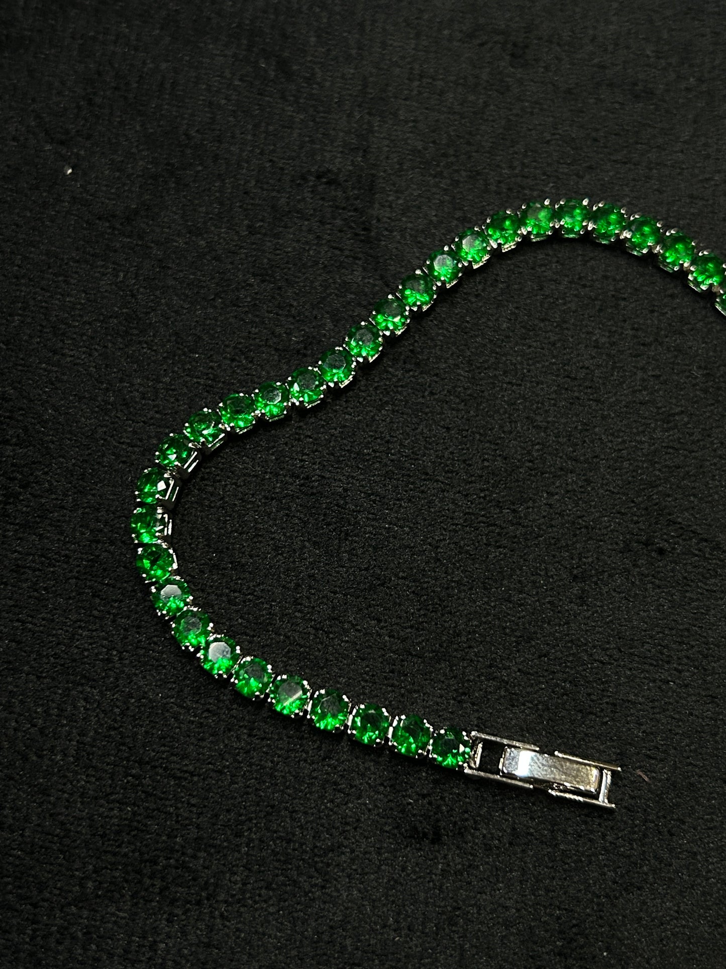 Green Tennis Anti-tarnish Bracelet