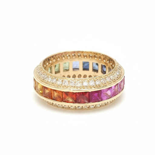The Rainbow Eternity Anti-tarnish Ring