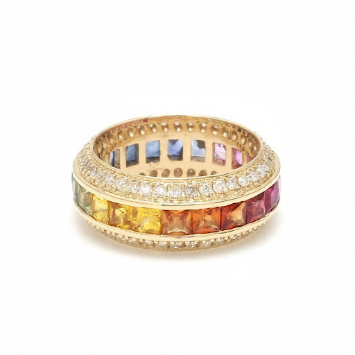 The Rainbow Eternity Anti-tarnish Ring
