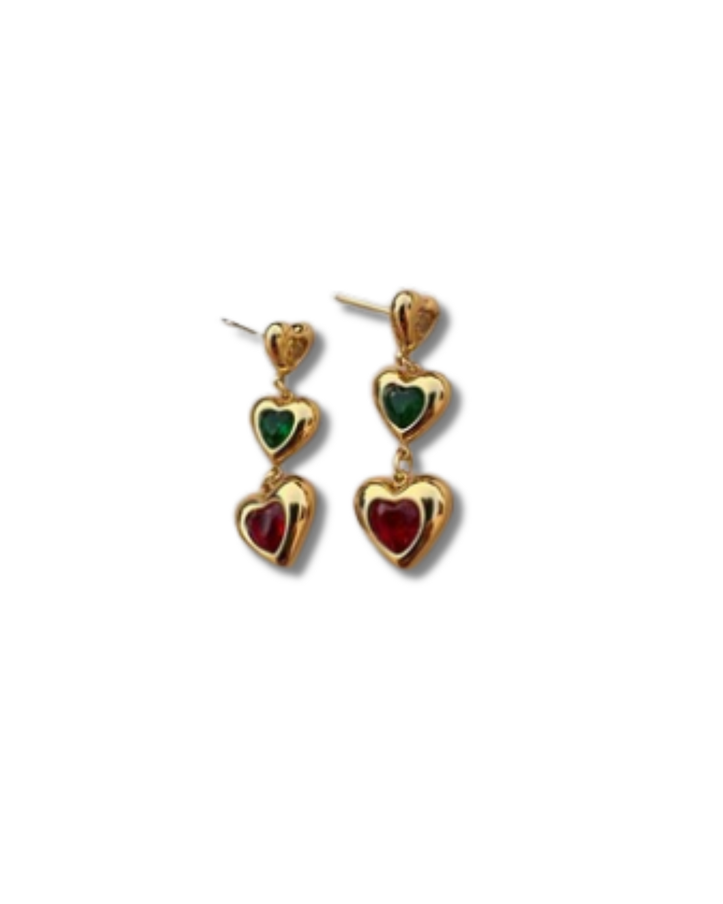 Trio-heart Anti-tarnish Earrings