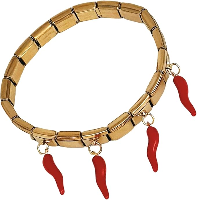 Chili Italian Charm Anti-tarnish Bracelet