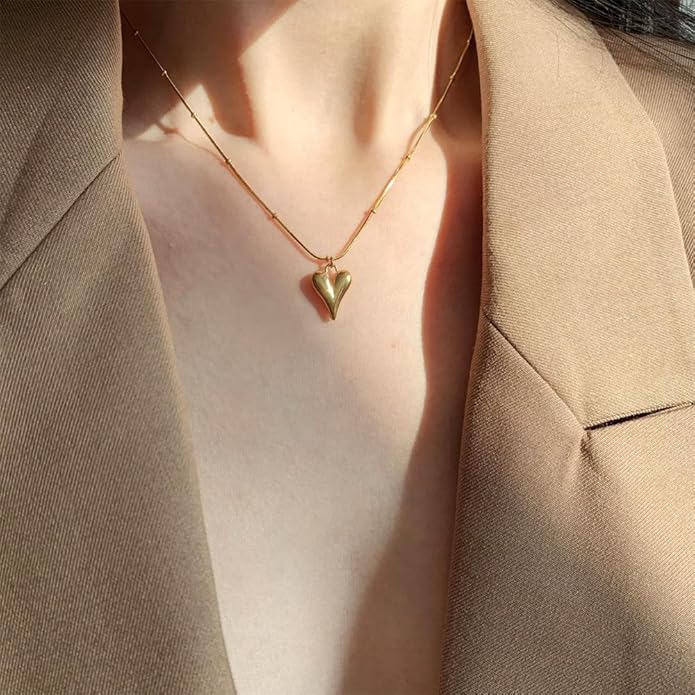 Gold heart Anti-tarnish Necklace