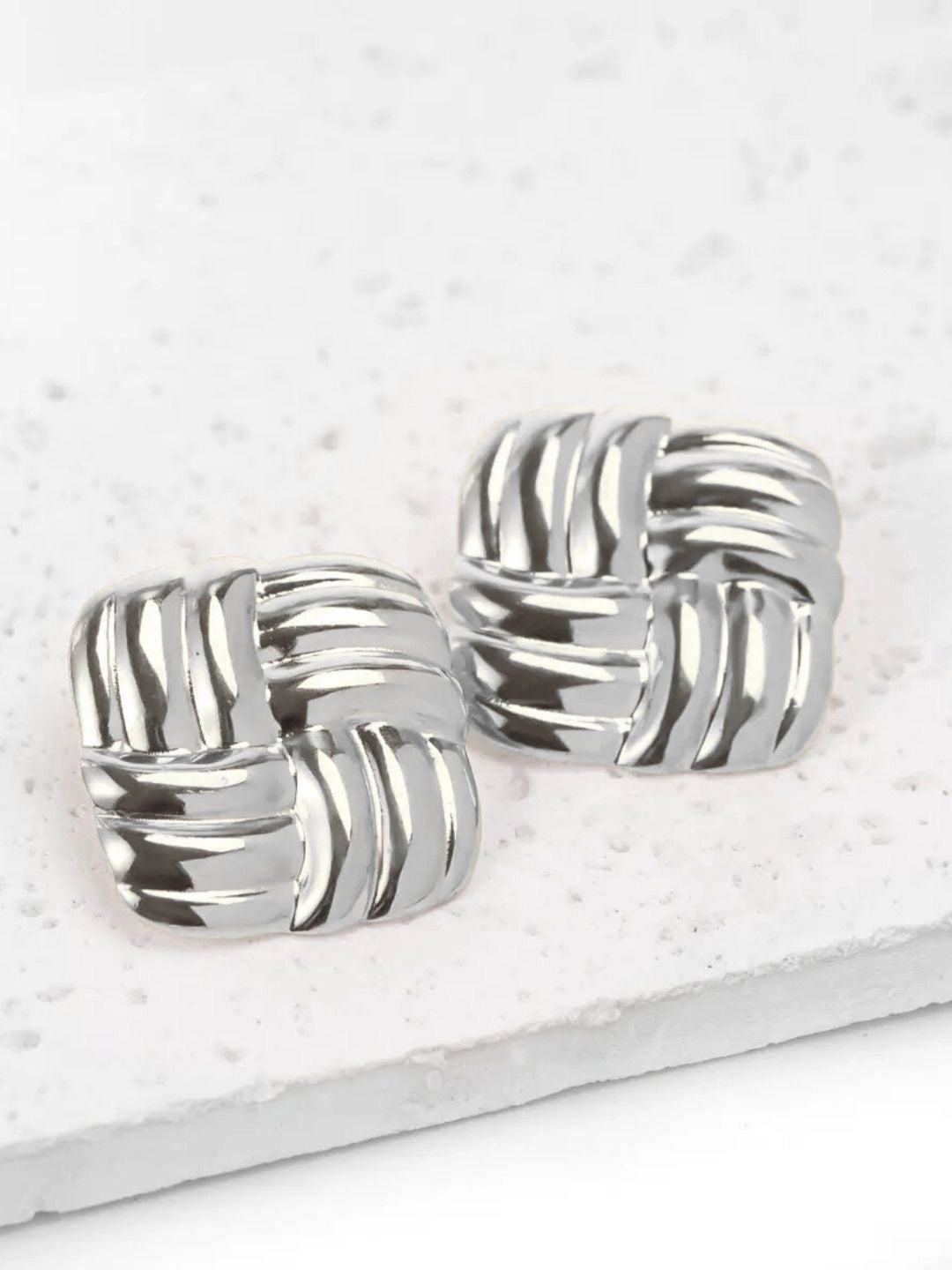 The Woven Knot Anti-tarnish Studs Earrings