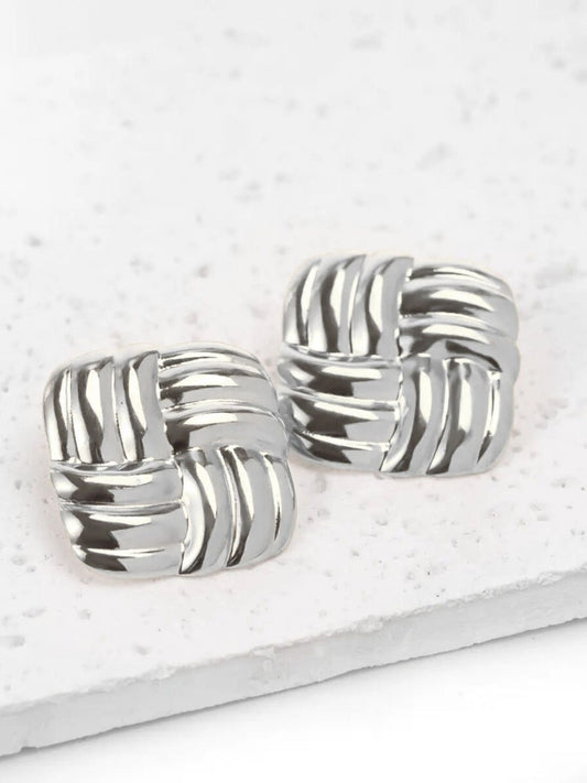 The Woven Knot Anti-tarnish Studs Earrings
