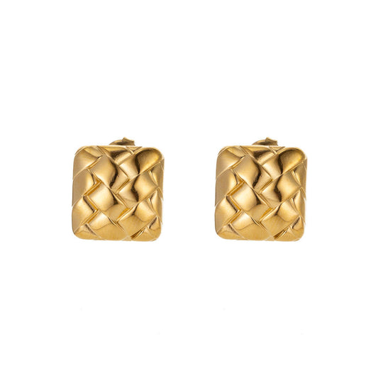 Gold Square Anti-tarnish earrings