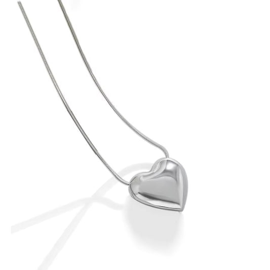 Silver Heart Anti-tarnish Necklace