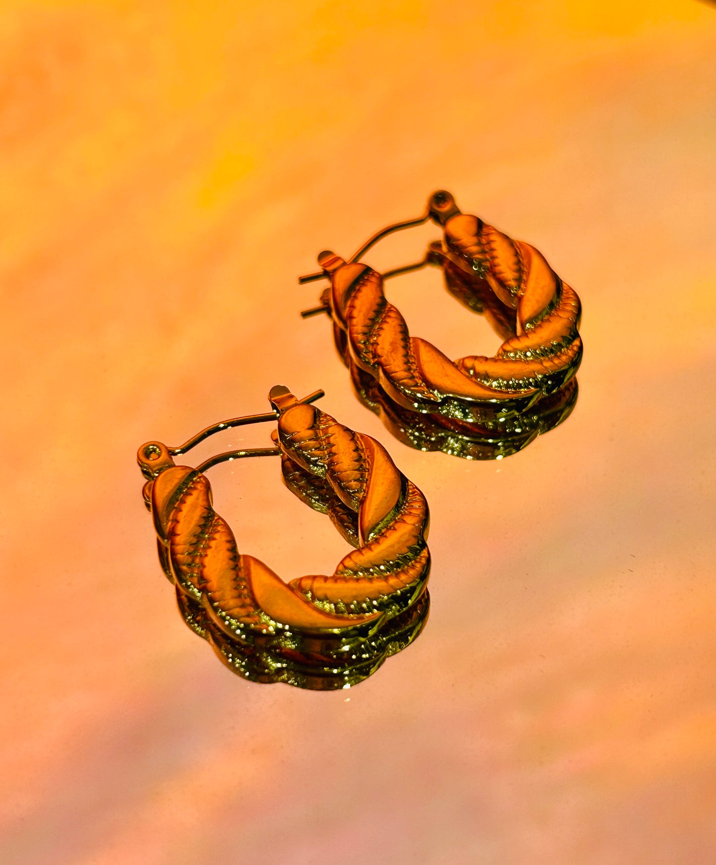 Twistora Gold Hoop Earrings