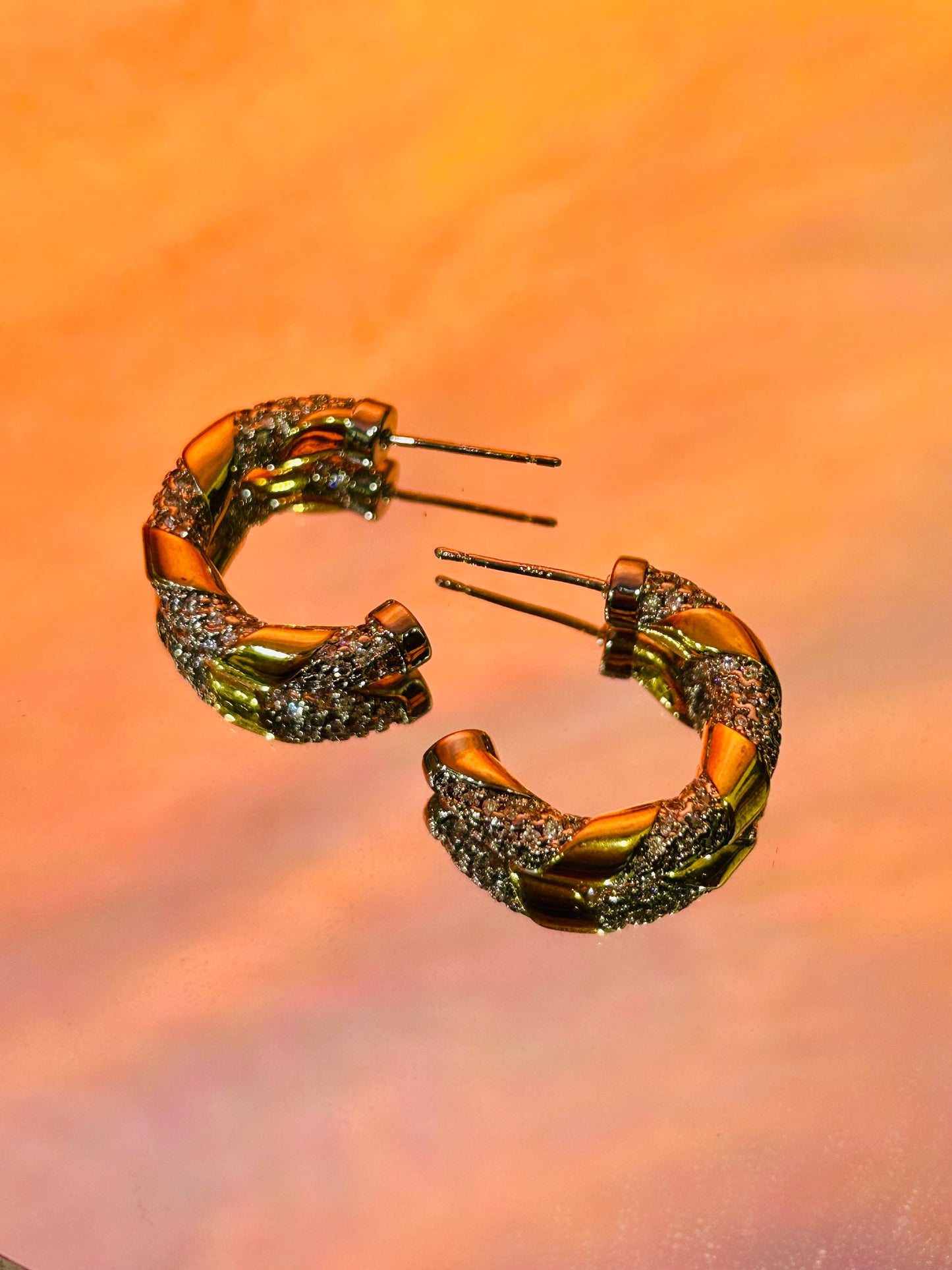 Luxeira Zirconia Hoop Earrings