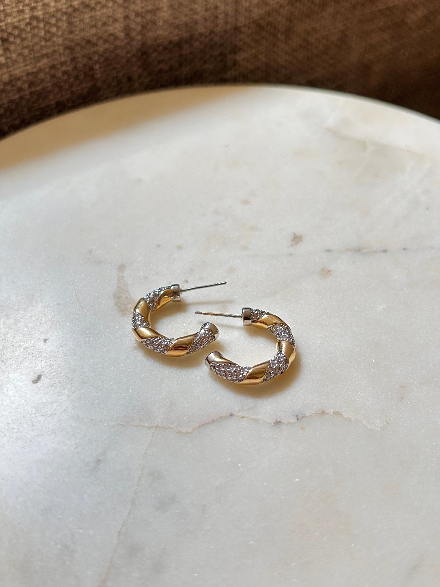 Luxeira Zirconia Hoop Earrings