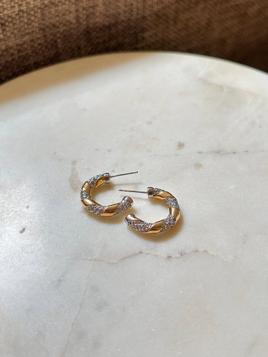 Luxeira Zirconia Hoop Earrings
