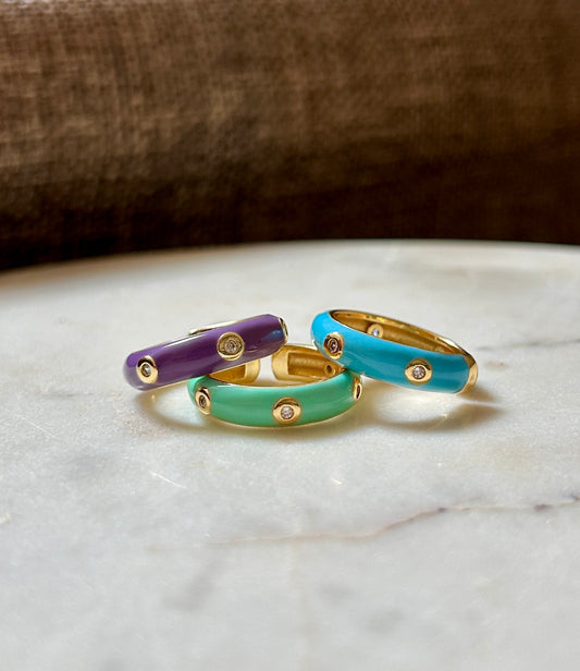 Ember Enamel Rings