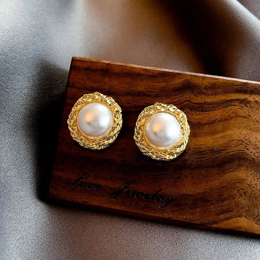 Gold & Pearl Anti-Tarnish Earrings