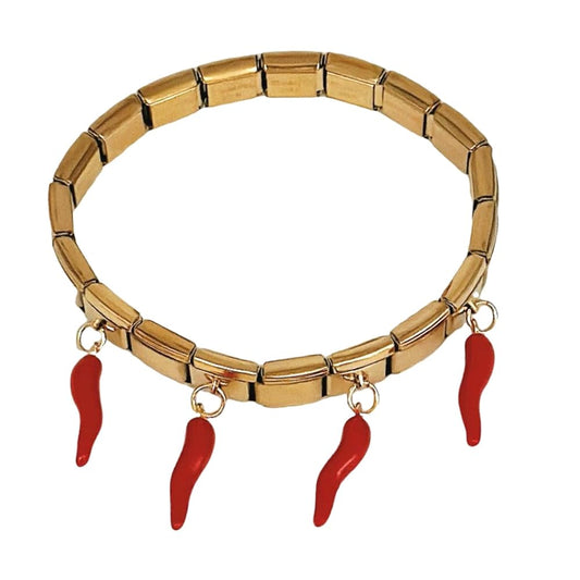 Chili Italian Charm Anti-tarnish Bracelet