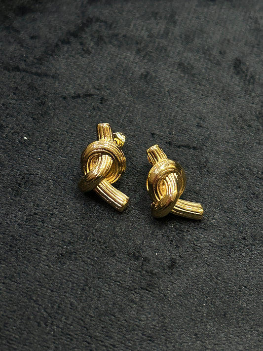 Gold Knot Anti-tarnish Earrings