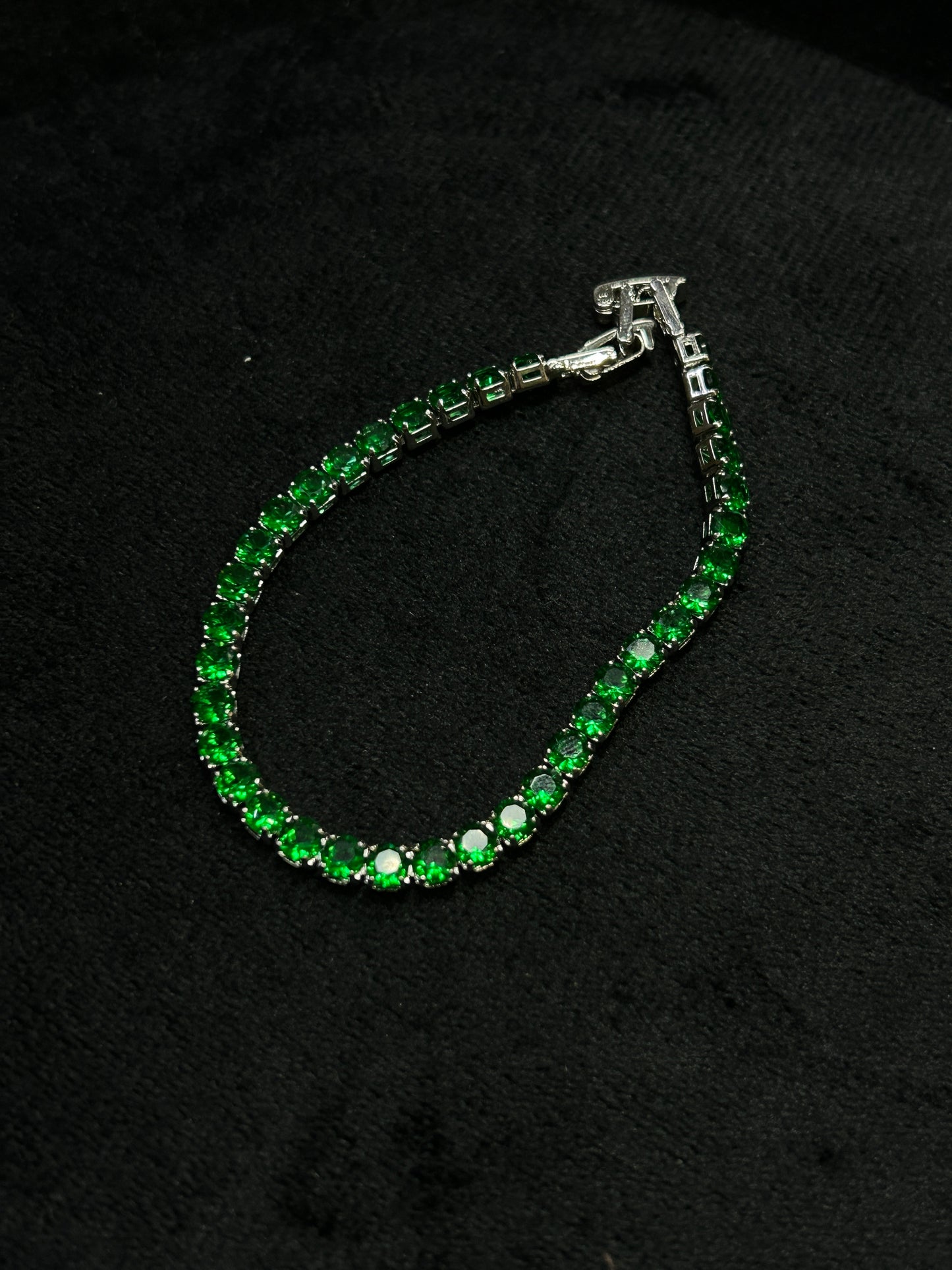 Green Tennis Anti-tarnish Bracelet