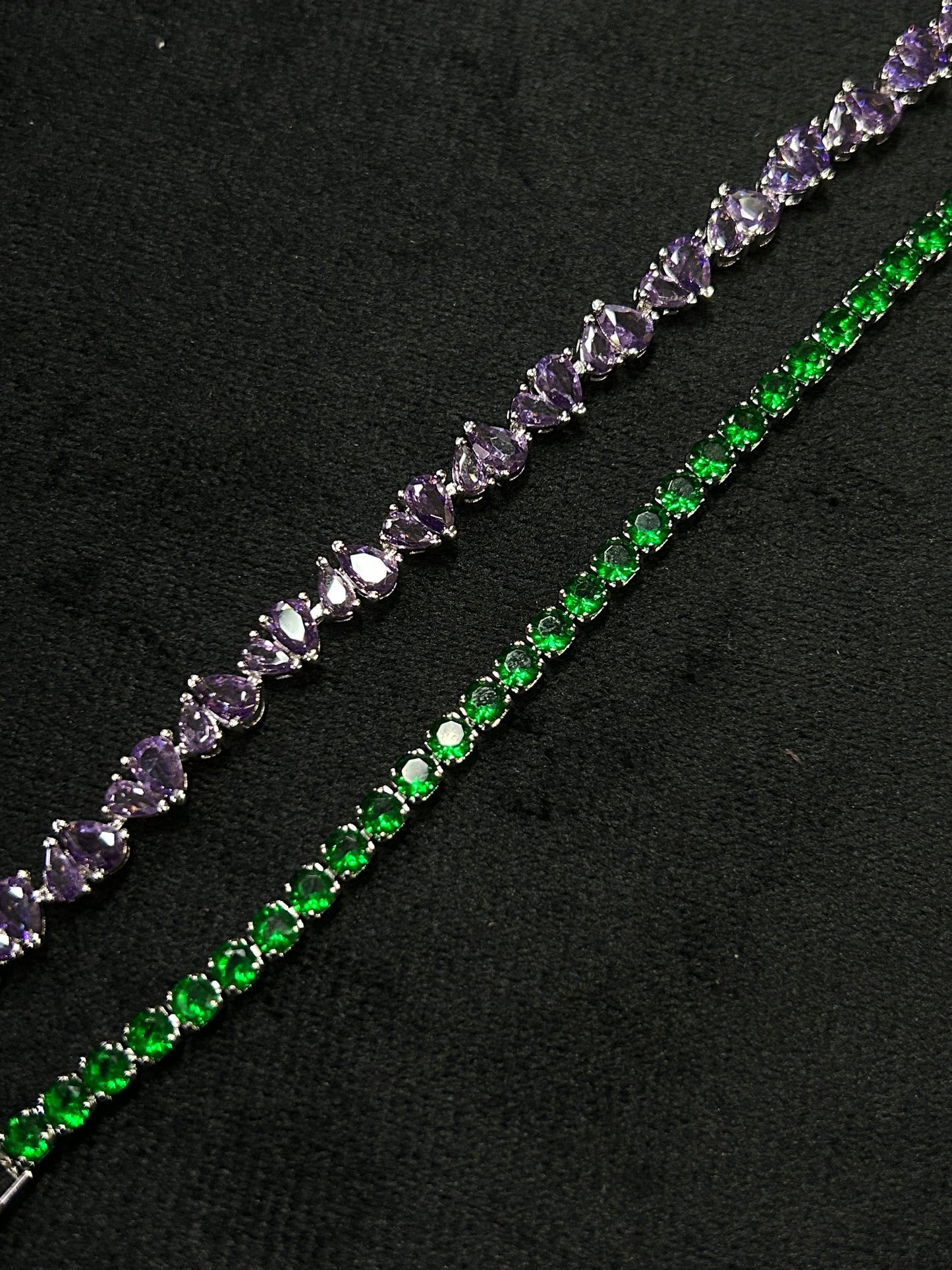 Purple Toi et Moi Tennis Bracelet
