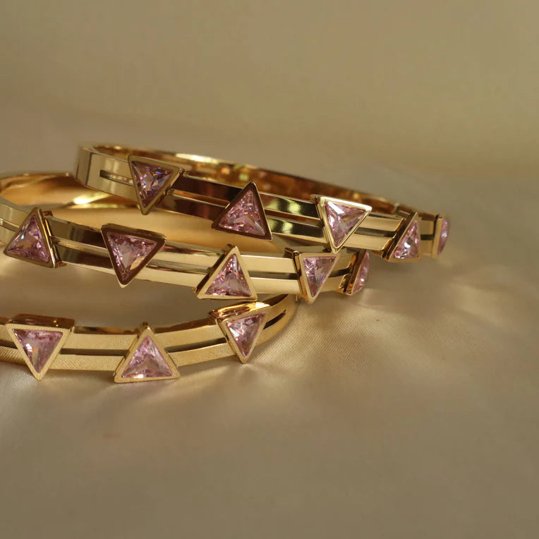 Rose Anti-Tarnish Bangle Bracelet