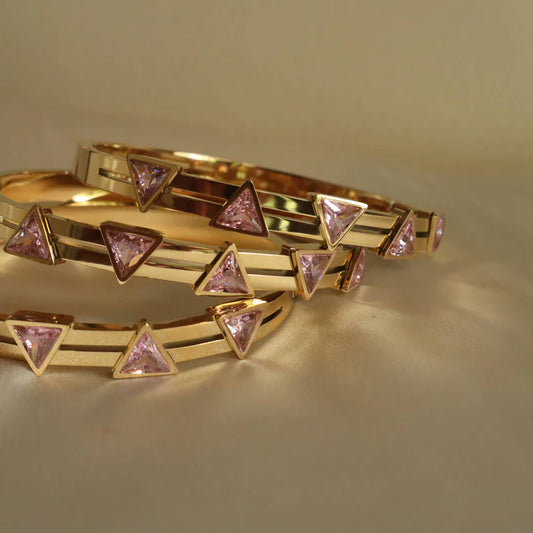 Rose Anti-Tarnish Bangle Bracelet