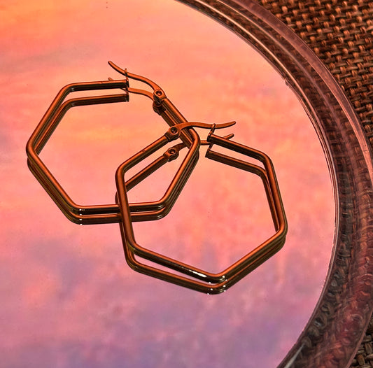 Hex Anti-Tarnish Earrings