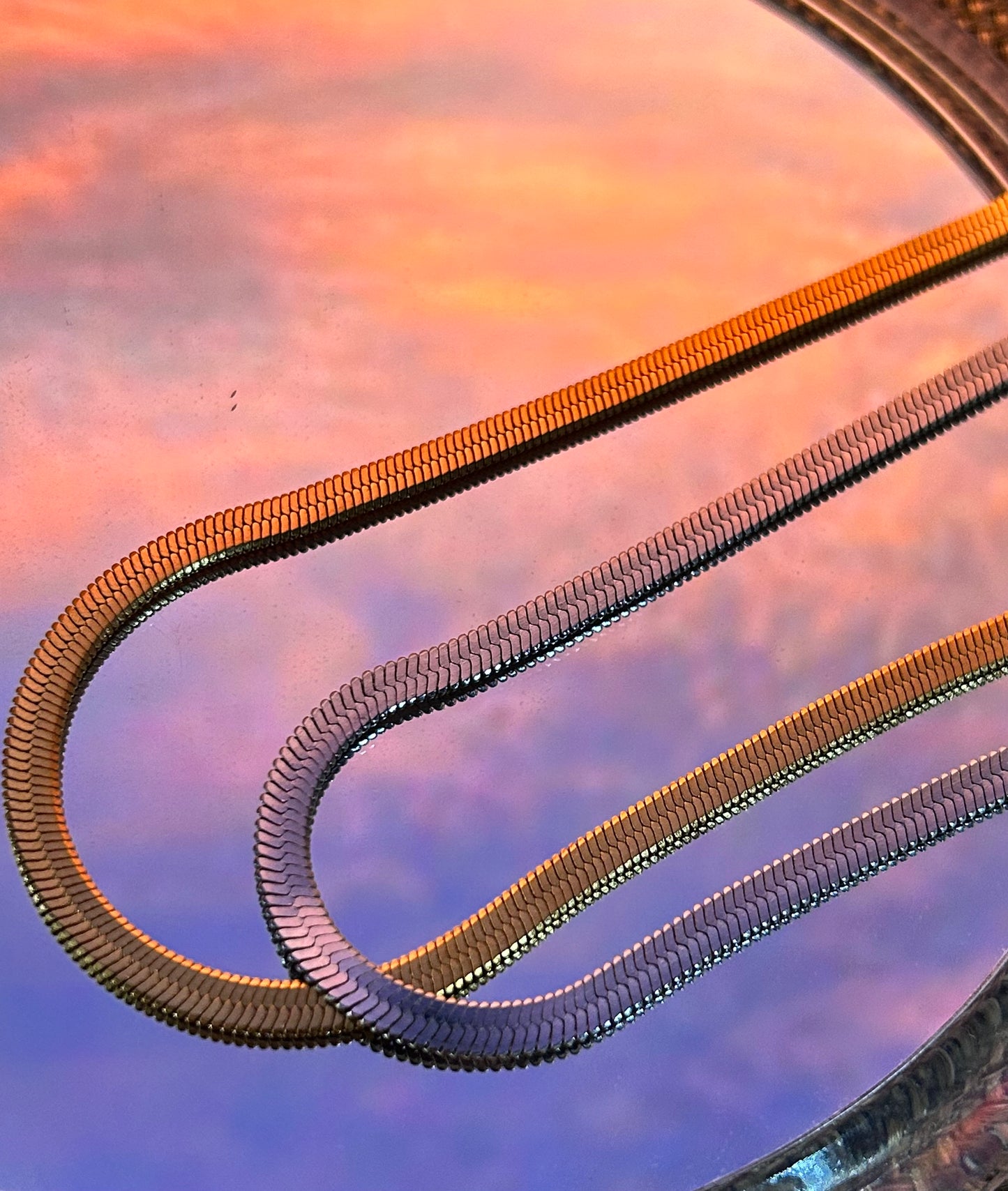 Snape Flat Snake Layering Anti-Tarnish Chain